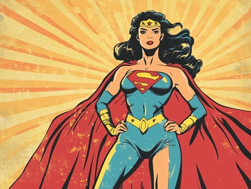 超级女英雄漫画插图