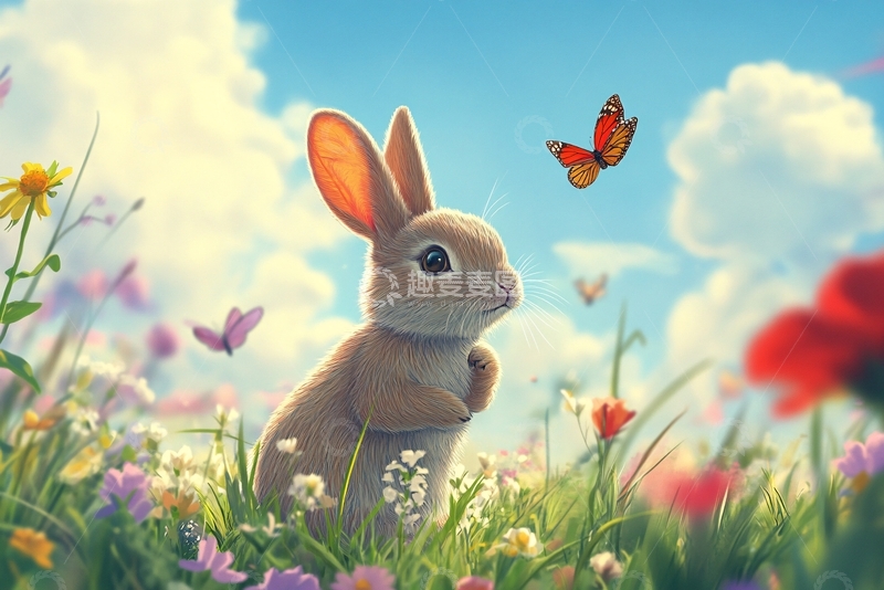 高清大图下载【趣麦麦图】小兔临摹