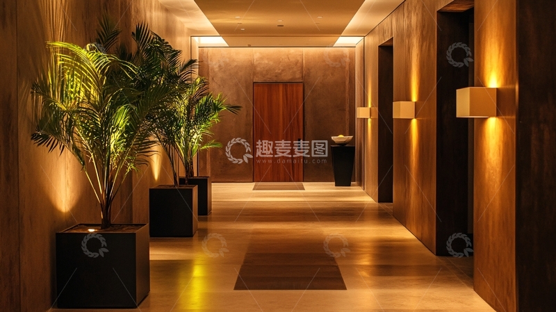 高清大图下载【趣麦麦图】度假酒店电梯厅