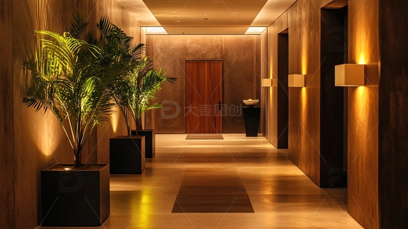 高清大图下载【趣麦麦图】度假酒店电梯厅
