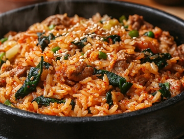 泡菜牛肉石锅炒饭