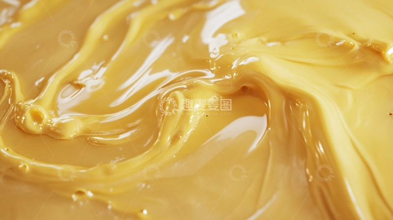 高清大图下载【趣麦麦图】黄色流体艺术画