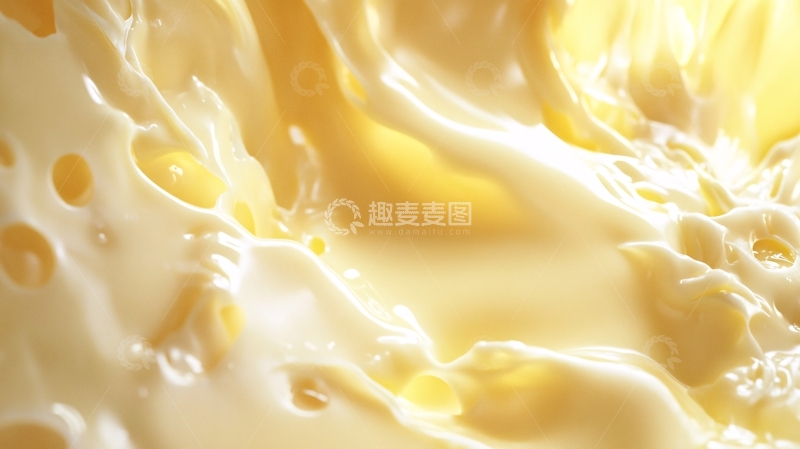 高清大图下载【趣麦麦图】-黄色流体纹理