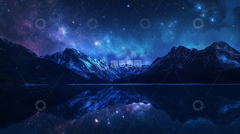 高清大图下载【趣麦麦图】星光璀璨的水面