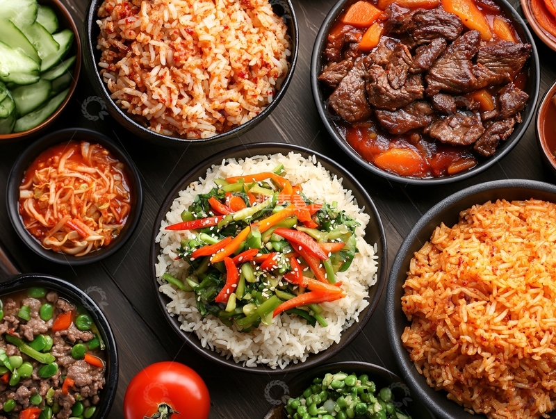 高清大图下载【趣麦麦图】-手抓饭配菜