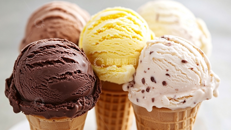 高清大图下载【趣麦麦图】不同口味冰淇淋