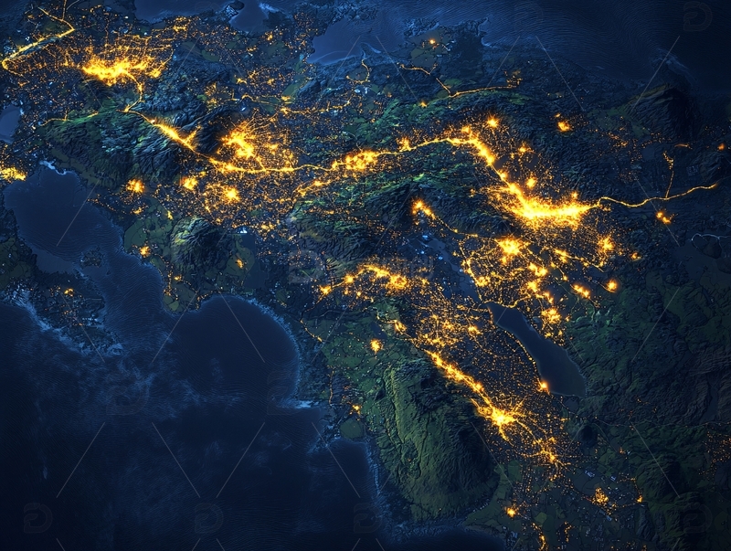 高清大图下载【趣麦麦图】粤港澳大湾区科技背景