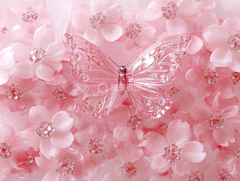 高清大图下载【趣麦麦图】蝴蝶背景墙