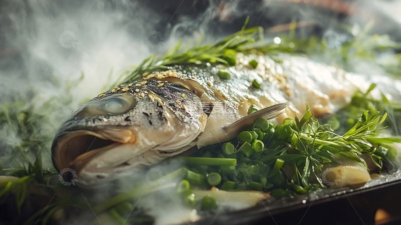 高清大图下载【趣麦麦图】香葱烤鱼