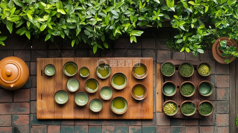 高清大图下载【趣麦麦图】茶叶装饰墙