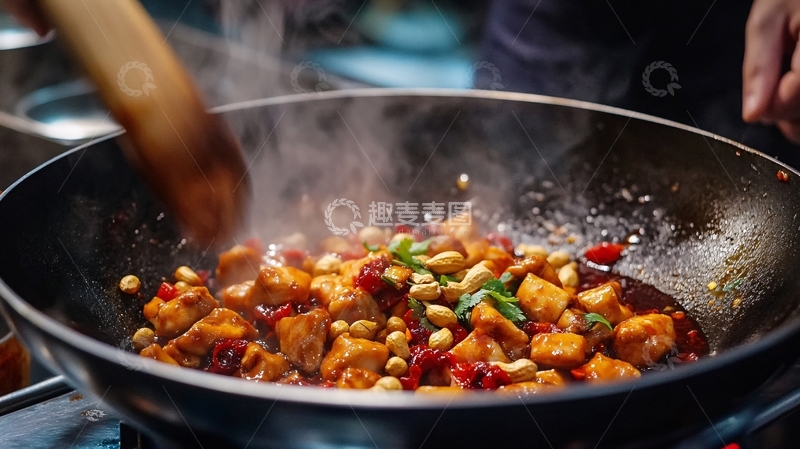 高清大图下载【趣麦麦图】宫保鸡丁高炮