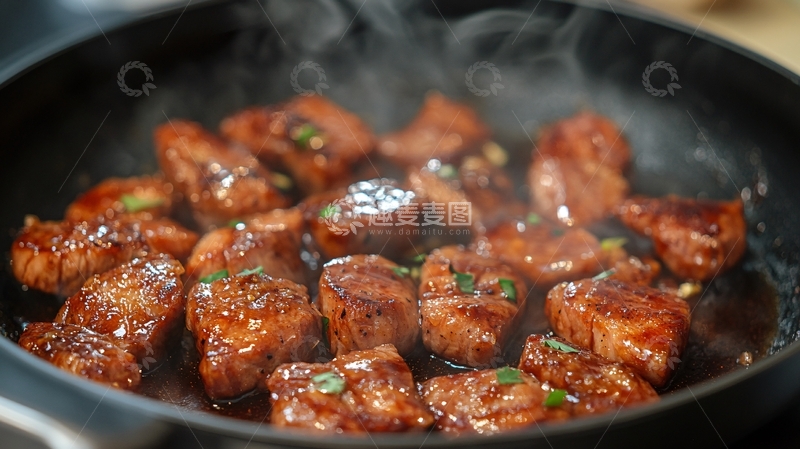 高清大图下载【趣麦麦图】风味十足的红烧面筋