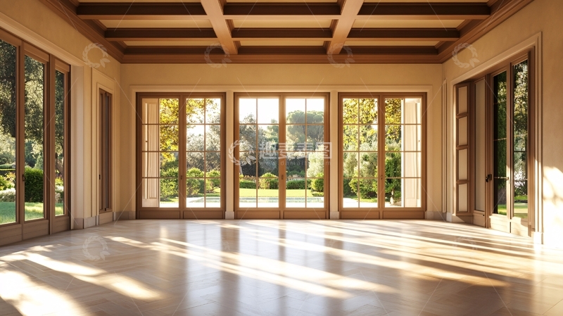 高清大图下载【趣麦麦图】大气客厅落地门窗场景18