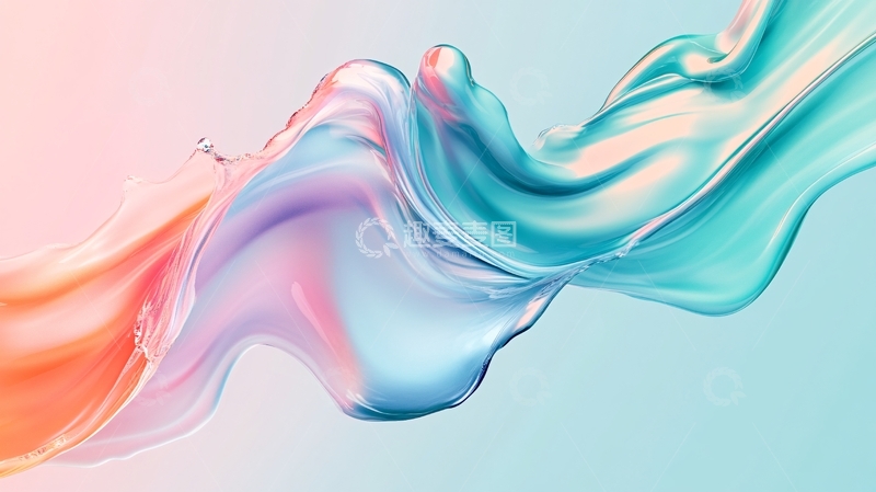高清大图下载【趣麦麦图】炫彩渐变流体