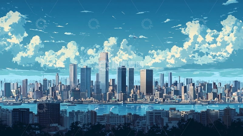 高清大图下载【趣麦麦图】纽约城市鼠绘