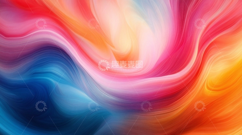 高清大图下载【趣麦麦图】幻彩流体抽象线条背景3