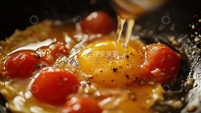 高清大图下载【趣麦麦图】-番茄鸡蛋宽面特写1