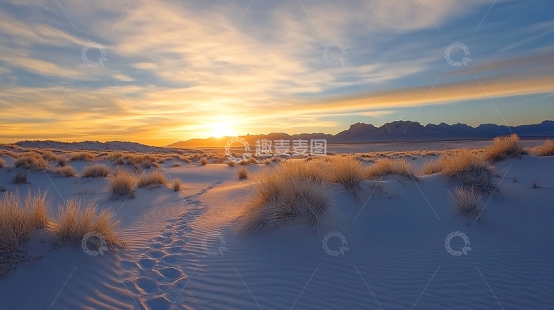 高清大图下载【趣麦麦图】荒漠霞光