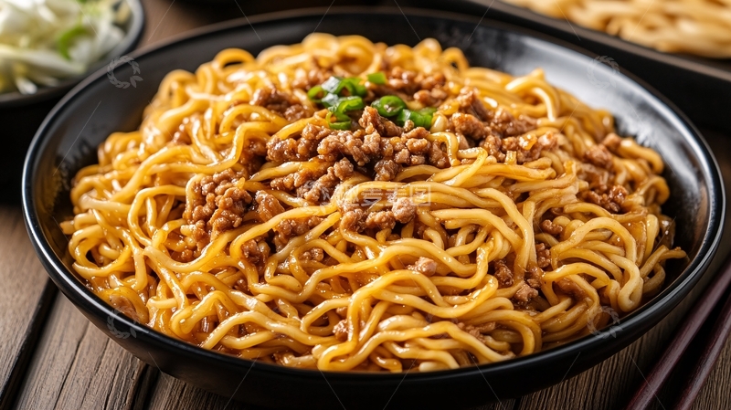 高清大图下载【趣麦麦图】肉酱拌面特写