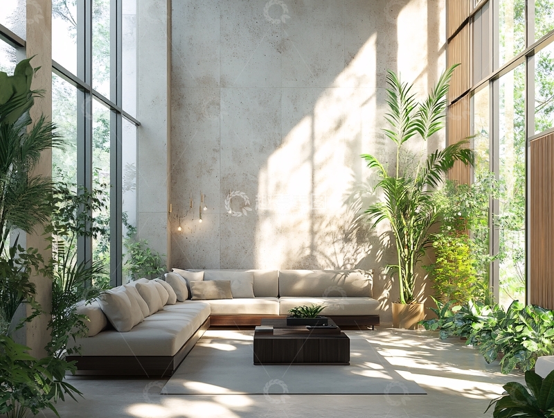 高清大图下载【趣麦麦图】林地风格客厅