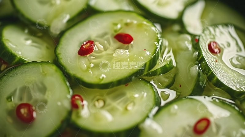 高清大图下载【趣麦麦图】火锅配菜黄瓜片