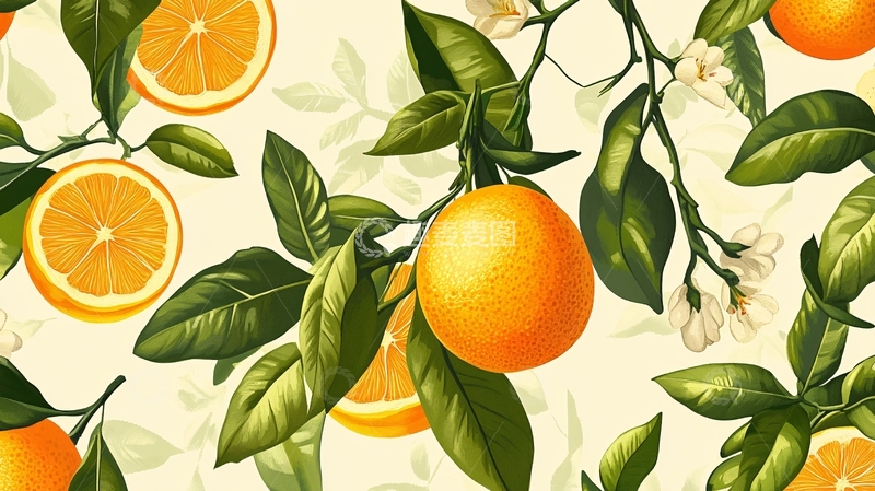 高清大图下载【趣麦麦图】砂糖橘插画设计