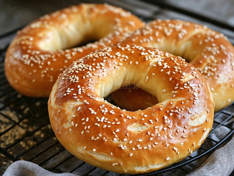 全麦奇亚籽贝果面包圈