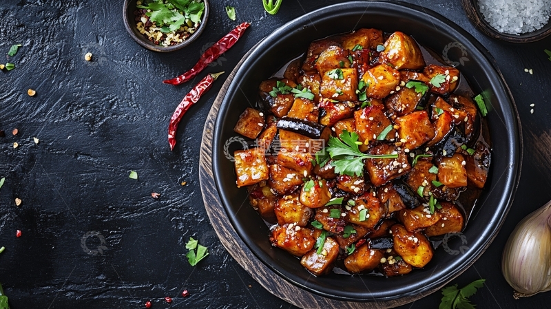 高清大图下载【趣麦麦图】鱼香茄子