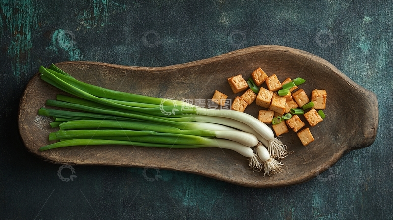 高清大图下载【趣麦麦图】豆腐生葱