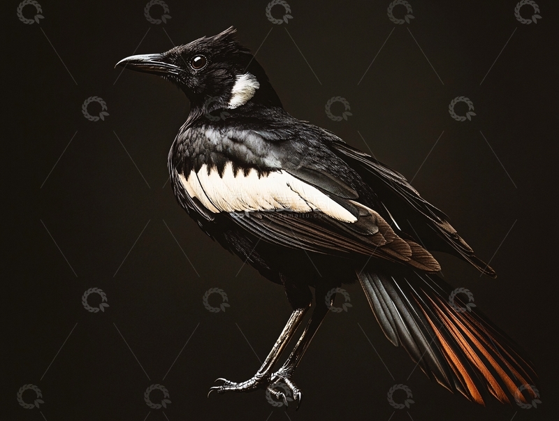 高清大图下载【趣麦麦图】秃鼻乌鸦鸟标本