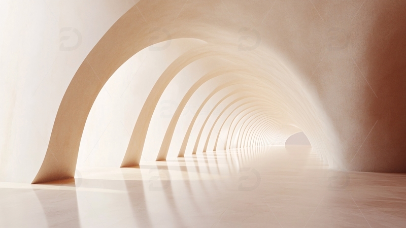 高清大图下载【趣麦麦图】橙色隧道