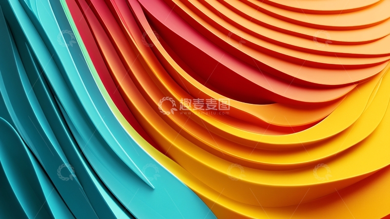 高清大图下载【趣麦麦图】立体线条