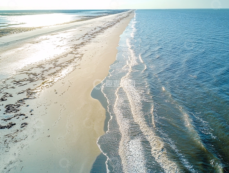 高清大图下载【趣麦麦图】航拍下的潮水