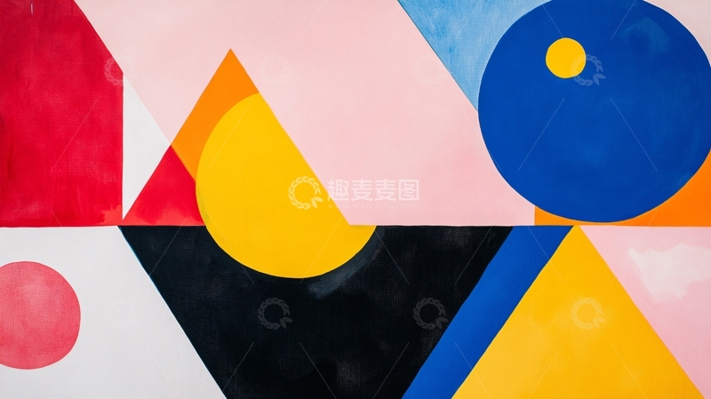 高清大图下载【趣麦麦图】几何图形的色彩构成1