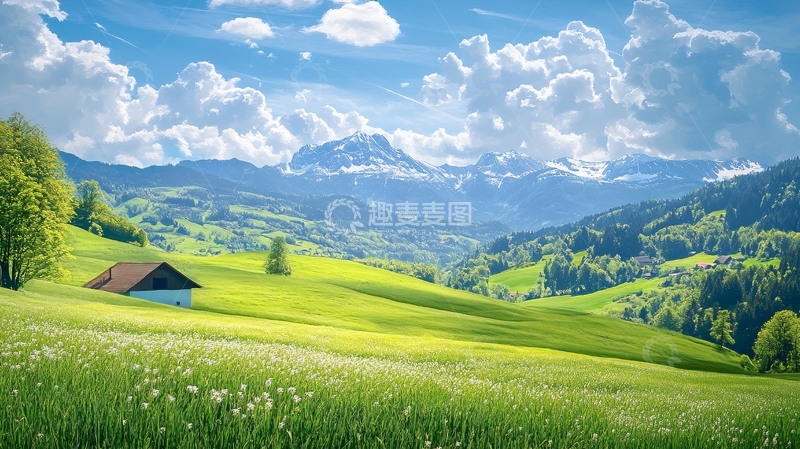 高清大图下载【趣麦麦图】超宽幅田园景色2