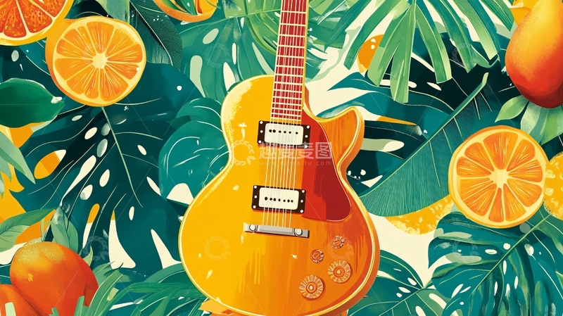 高清大图下载【趣麦麦图】夏橙包装插画