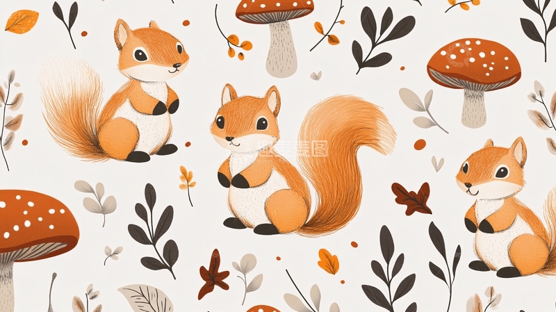 高清大图下载【趣麦麦图】松鼠零食包装插画2