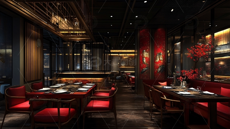 高清大图下载【趣麦麦图】高端火锅店设计