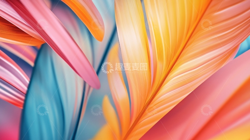 高清大图下载【趣麦麦图】多彩曲线唯美高雅形状