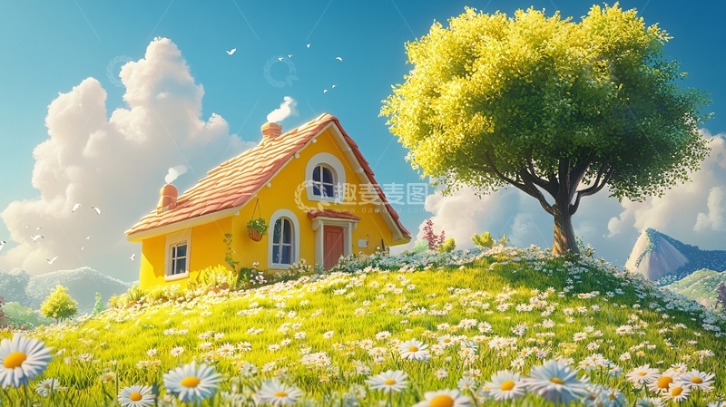 高清大图下载【趣麦麦图】梦幻场景小屋1