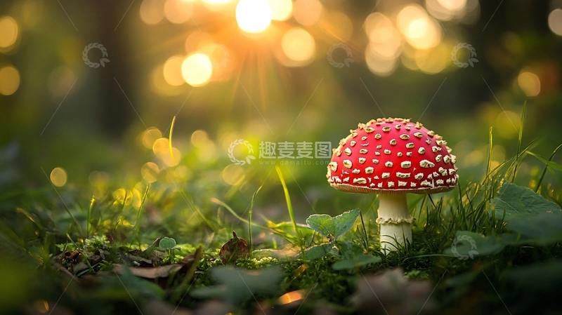 高清大图下载【趣麦麦图】唯美森林野生菌6