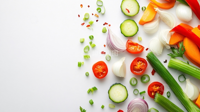 高清大图下载【趣麦麦图】清凉蔬菜背景3