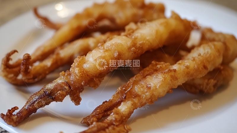 高清大图下载【趣麦麦图】天妇罗鱿鱼须局部