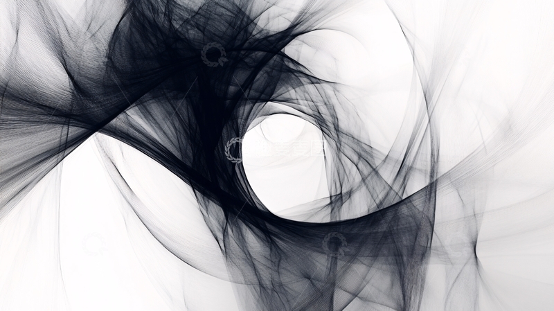 高清大图下载【趣麦麦图】唯美烟墨线条