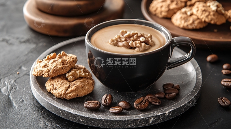 高清大图下载【趣麦麦图】曲奇美式咖啡