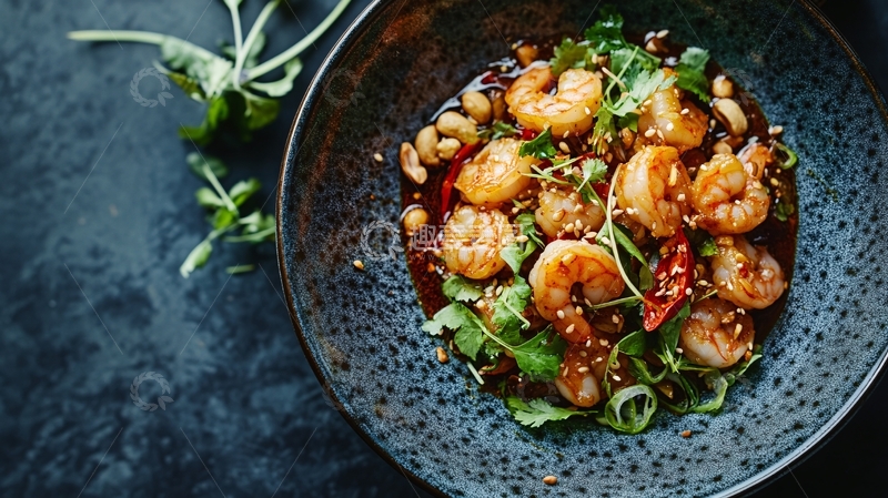 高清大图下载【趣麦麦图】爆河虾仁