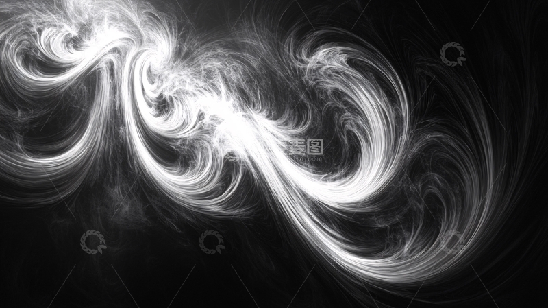 高清大图下载【趣麦麦图】唯美烟墨线条1