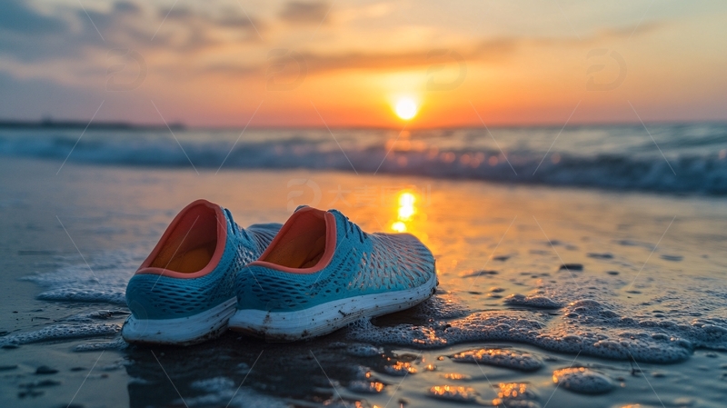 高清大图下载【趣麦麦图】海边晨运