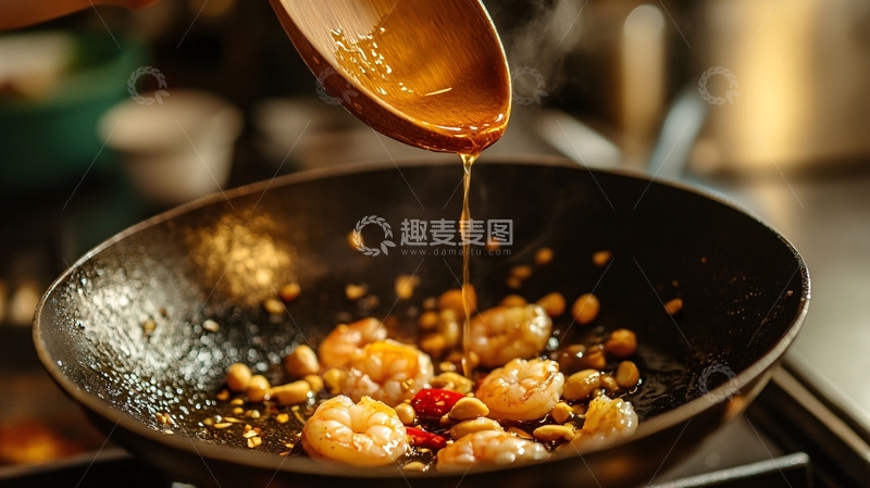 高清大图下载【趣麦麦图】熬制虾油
