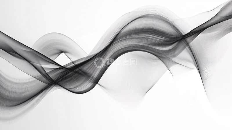 高清大图下载【趣麦麦图】-抽象唯美黑白线条